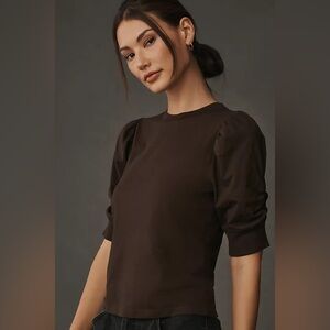 Frame Frankie Top In Brown Size M